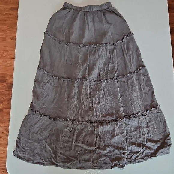 Hollister Gray Adjustable Rise Maxi Skirt XXS - Picture 2 of 3